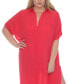 Фото #5 товара Plus Size Button-Front Cover-Up Maxi Dress