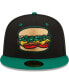 Фото #2 товара Men's Black Albuquerque Isotopes Green Chile Cheeseburgers Theme Night 59FIFTY Fitted Hat