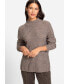 ფოტო #1 პროდუქტის Long Sleeve Diamond Stitch Mock Neck Sweater