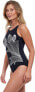 Gottex 292838 Women's Standard Fine Line High Neck One Piece, Black/White, 48