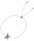 ფოტო #1 პროდუქტის Multicolor Cubic Zirconia & Enamel Butterfly Bolo Bracelet