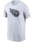 Фото #2 товара Men's White Tennessee Titans Primary Logo T-shirt