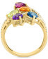 Фото #3 товара EFFY® Multi Gemstone (2-1/3 ct. t.w.) & Diamond (1/4 ct. t.w.) Heart Statement Ring in 14k Gold