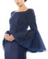 ფოტო #3 პროდუქტის Women's Flounced Sleeve Square Neck Column Gown