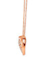 Фото #2 товара Le Vian gODIVA x Le Vian® Nude Diamond Heart Adjustable 20" Pendant Necklace (3/4 ct. t.w.) in 14k Rose Gold