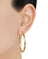 ფოტო #2 პროდუქტის Polished Tube Medium Hoop Earrings, 40mm, Created for Macy's