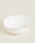 Фото #3 товара Porcelain salad bowl with gold rim