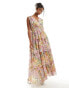 Фото #8 товара YAS sleeveless tiered maxi dress in garden floral print - MULTI