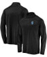 ფოტო #2 პროდუქტის Men's Black Seattle Kraken Primary Logo Quarter-Zip Pullover Fleece Jacket