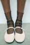 TULLE SOCKS WITH FAUX PEARLS