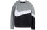 Толстовка мужская Nike Big Swoosh Logo AR3089-011 Серо-черная 2XL - фото #1