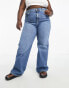 Фото #5 товара Dr Denim Plus Moxy straight sky high jeans in mid blue