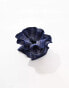 My Accessories frill oversized scrunchie in blue check BLAU - фото #3