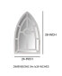 Фото #4 товара Arched Window Pane Wooden Wall Mirror With Trimmed Details, Silver