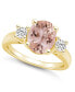 Фото #1 товара Morganite and Diamond Ring (2-1/2 ct.t.w and 1/3 ct.t.w) 14K Yellow Gold