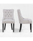 Фото #1 товара Upholstered Wingback Button Tufted Dining Chair Set of 2