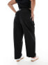 Фото #3 товара ASOS DESIGN Curve formal barrel leg trouser in black