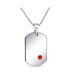 ფოტო #1 პროდუქტის Unisex Medical Identification Medical ID Dog Tag Steel Pendant Necklace 20 Inch Chain Medium