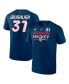 ფოტო #1 პროდუქტის Men's Philipp Grubauer Deep Sea Blue Seattle Kraken 2024 NHL Winter Classic Authentic Pro Name and Number T-shirt