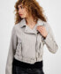 Фото #3 товара Women's Celeste Faux-Suede Moto Jacket