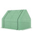 Фото #2 товара Подъемная грядка Outsunny Raised Garden Bed Planter Kit с теплицей, для двойного использования, зеленая