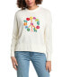 Фото #1 товара Minnie Rose Floral Cashmere-Blend Sweater Women's White S