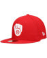 ფოტო #1 პროდუქტის Men's Red Milwaukee Brewers Logo White 59FIFTY Fitted Hat