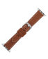Фото #2 товара Ремешок для часов WITHit из кожи цвета медового ореха совместимый с Apple Watch 38/40/41 мм