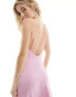 Vila Bridesmaid satin cowl neck maxi dress in pastel lavender pink Pastelllavendel, 40 - фото #3