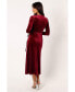 Фото #5 товара Womens Darby Long Sleeve Midi Dress - Burgundy