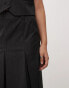 Weekday Maise co-ord pleated midi skirt in dark grey pinstripe