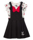 ფოტო #1 პროდუქტის Toddler Girls Minnie Hearts Short Sleeve T-shirt and Dress, 2 Pc. Set