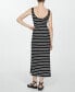 Фото #3 товара Women's Cut-Out Striped Dress