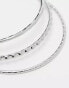 Weekday bangle bracelet 5-pack in silver