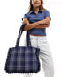 Фото #3 товара My Accessories frill tote bag in blue check