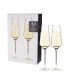 Фото #3 товара Raye Angled Crystal Champagne Flutes, Set of 2, 8 Oz