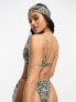 Фото #2 товара South Beach mix & match underwire bikini top in leopard print