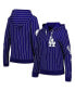 ფოტო #1 პროდუქტის Women's Royal Los Angeles Dodgers Pinstripe Tri-Blend Full-Zip Jacket