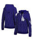 Women's Royal Los Angeles Dodgers Pinstripe Tri-Blend Full-Zip Jacket