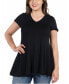 Plus Size Short Sleeve V-Neck Tunic Top