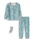 ფოტო #1 პროდუქტის Baby and Toddler Boys Snug Fit 3-Piece Pajama Set