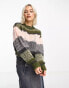 Фото #2 товара COLLUSION knitted crew neck jumper in multi stripe