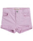 ფოტო #1 პროდუქტის Baby Girls Knit Denim Roll Up Shorts