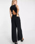 Topshop utility pocket casual jumpsuit in black