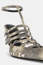 Фото #1 товара Туфли с тиснением на высоком каблуке ZARA