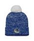 Фото #1 товара Women's Blue Vancouver Canucks Glimmer Cuffed Knit Hat with Pom