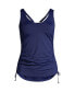 Фото #1 товара Women's D-Cup Adjustable V-neck Underwire Tankini Swimsuit Top Adjustable Straps