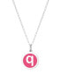 Фото #20 товара Auburn Jewelry mini Initial Pendant Necklace in Sterling Silver and Hot Pink Enamel, 16" + 2" Extender