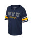 ფოტო #3 პროდუქტის Women's Navy West Virginia Mountaineers I'm Gliding Here Rhinestone T-shirt