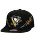 Фото #1 товара Men's Black Pittsburgh Penguins Double Trouble Lightning Snapback Hat